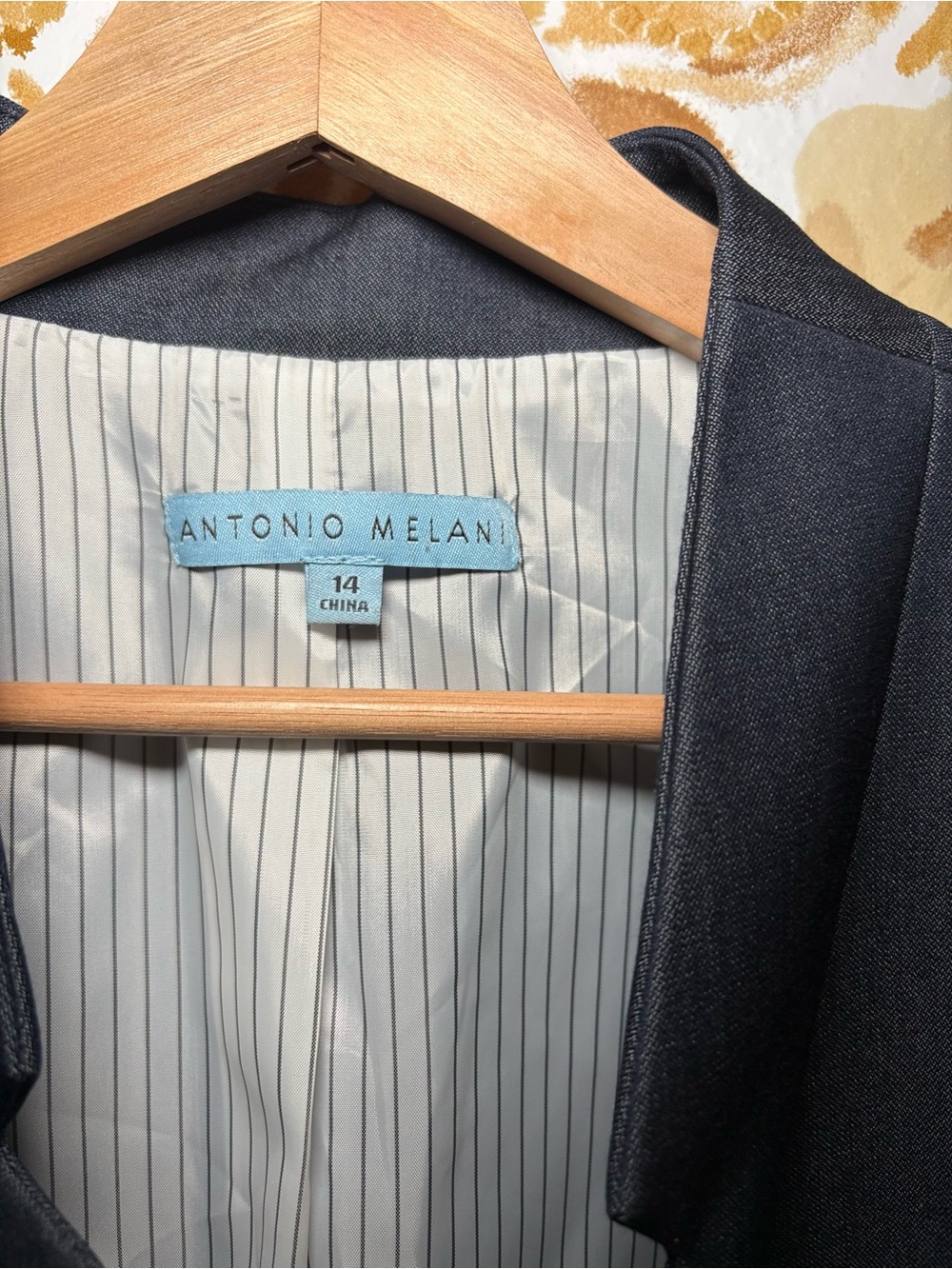 Antonio Melani Navy Open Front Blazer | Tailored Career Jacket | Business - Picture 3 of 10